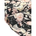 thumbnail image 5 of INSPIRE CHIC Robe à Boutons pour Femmes Col en V Manches 3/4 Poches Latérales Florales, 5 of 5