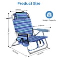 thumbnail image 4 of GVDV Backpack Beach Chair Set of 2, Portable Folding Beach Chair with Cup Holder and Towel Bars, 4-Position Adjustable Reclining Chair for Beach, Camp, Outdoor, 4 of 9