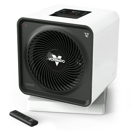 Vornado - VELOCITY 5 CUBE OSC 1500 Watt Indoor Electric Fan Space Heater with Oscillation and Advanced Safety Features - White