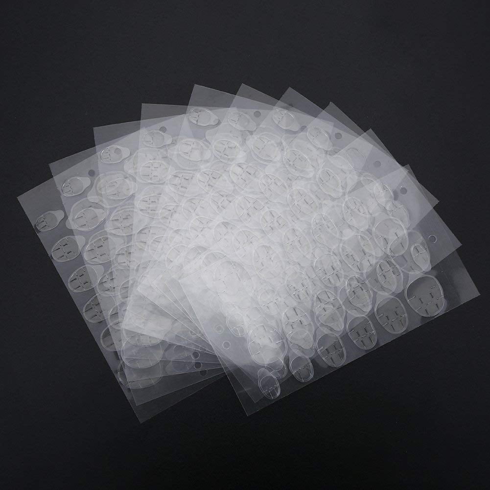 10 Sheets (240pcs) DoubleSide Nail Glue Sticker,Nail Sticker NonToxic