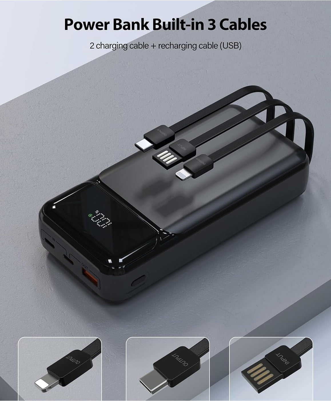 22.5W PD Fast Charge 10000mAh Power Bank for Samsung Galaxy A06