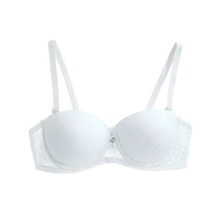 

Lady Sexy Smooth Lace Stitching Steel Ring Bra Gathering Massage Underwear
