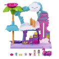 thumbnail image 1 of Polly Pocket Pollyville Flamingo Fun Car Wash, 2 Micro Dolls, 4 & Up, 1 of 6