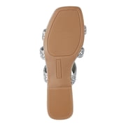 Bandolino Women's Sumer Flat Sandal, Silver 040, 9