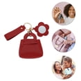 thumbnail image 4 of Unique Bargains 1 Pc Handbag Charms Keychains Flower Mirror Bag Accessories Red, 4 of 6