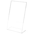 thumbnail image 2 of Clear Acrylic Sign Display / Literature Holder (Angled), 8.5" W x 14" H (3 Pack), 2 of 2