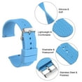 thumbnail image 6 of Uxcell Silicone Watch Band 22mm Rubber Watch Strap with Electroplated Stainless Steel Buckle for Men Women, Blue, 6 of 6
