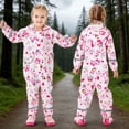 thumbnail image 2 of Bobifish Big Boys Girls One Piece Rain Suit Hooded Princess Castle Print Reflective Elastic Full Body Waterproof Boys Girls Rain Wear, 2 of 8