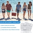 thumbnail image 4 of Bisagras Plástico para Refrigeradores Camping Juego Tornillos Con Acero Inoxidable Piezas Refrigerador Color Blanco, 4 of 9
