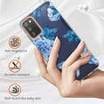 thumbnail image 2 of Allytech Samsung Galaxy A03S Case Clear, Flower Series Crystal Clear Back Cover Flexible TPU Silicone Shockproof Drop Proof Anti-yellow Protection Case Cover for Galaxy A03S, Blue Flower, 2 of 5