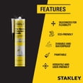 thumbnail image 3 of Sellador acrílico Caulk Stanley Premium, siliconado, 300 ml, blanco, 3 of 6