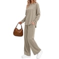 thumbnail image 3 of Fantaslook Two Piece Sets for Women Fall Travel Vacation Outfits Wide Leg Pants Lounge Sets Dressy Matching Sets Womens Sweatsuits, 3 of 10