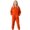 1-Orange, variant on Peichun Boys Girls Warm Flannel Hooded Rompers Kids Solid Color Long Sleeve Full Zipper Onesie Jumpsuits Autumn Winter Loose Casual Warm Cozy One-Piece Loungewear with Pockets 1-12 Years