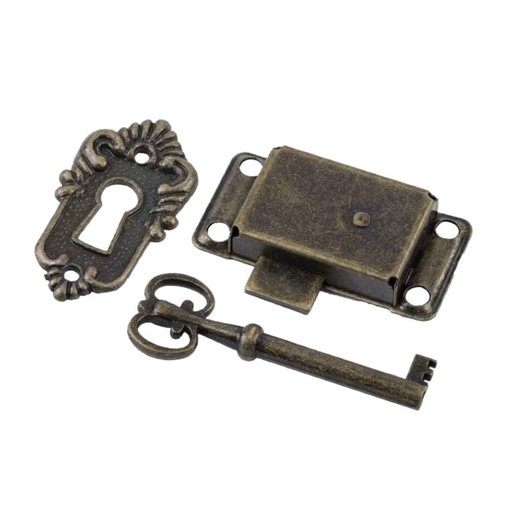 Vintage Iron Furniture Locks Decorative Locks with for Key for Drawers