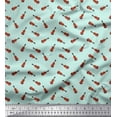 thumbnail image 1 of Soimoi Cotton Poplin Fabric Guitar Musical Instrument Print Sewing Fabric Yard 56 Inch Wide, 1 of 3