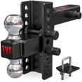 thumbnail image 1 of Enganche de Remolque Ajustable TYT con Receptor de 2.5" y Caída de 6" con Bola Doble, 1 of 7