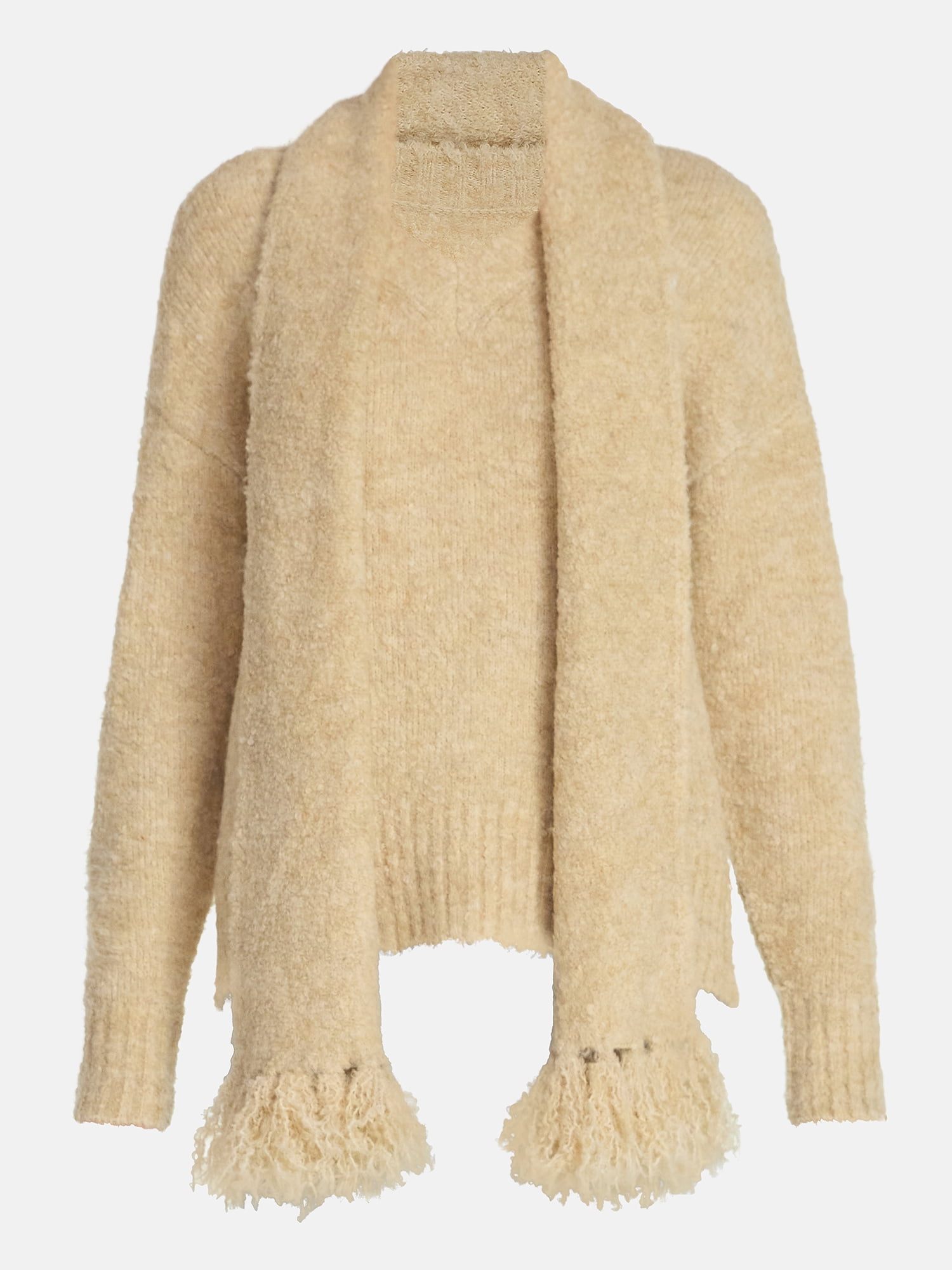 99 Jane Street Women's and Women's Plus Boucle Sweater and Scarf Set, Midweight, 2-Piece, Sizes XS-4X