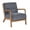 Gray, variant on Furnibear Accent Chair, Thick Padded Corduroy Armchair with Solid Wood Frame - Easy Assembly,Gray