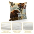 thumbnail image 4 of BCIIG Dog and Ducks Graphic Decorative Square Throw Pillow Cover for Home Couch Living Room Sofa Bed - Short Plush Material - 1PC 22x22in, 4 of 5