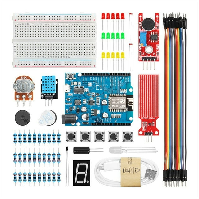 Kit Básico de para Programación para D1ESP8266 WiFi R3 Componente Kit Electrónico DIY Juego Completo Educativo
