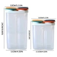 thumbnail image 5 of 2 Pcs Food Storage Container with Lids,Airtight Kitchen 4 Compartments Cereal Dispenser with Individual Lids,Leak-Proof BPA Free Kitchen Organizer for Household Food Sorting,9.84x4.33 Inch, 5 of 7