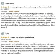 Boveda 72% Two-Way Humidity Control for wood containers, size 60, 4-pack moisture absorbers and humidifier in resealable bag