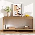 thumbnail image 2 of Hassch Modern Console Table with 3 Drawers, 2 Tier Entryway Table, Narrow Sofa Table with Storage Shelves, Behind Couch Table for Living Room, Hallway, Brown, 2 of 9