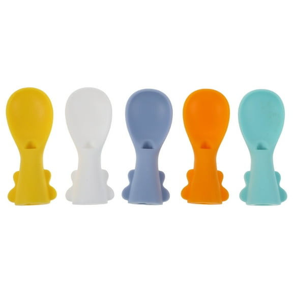 UPOUART 5Pcs Squeeze Feeding Spoon Silicone Food Pouch Spoon for Caregivers