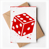 Casino Red Dice Illustration Pattern Greeting Cards You are Invited Invitations