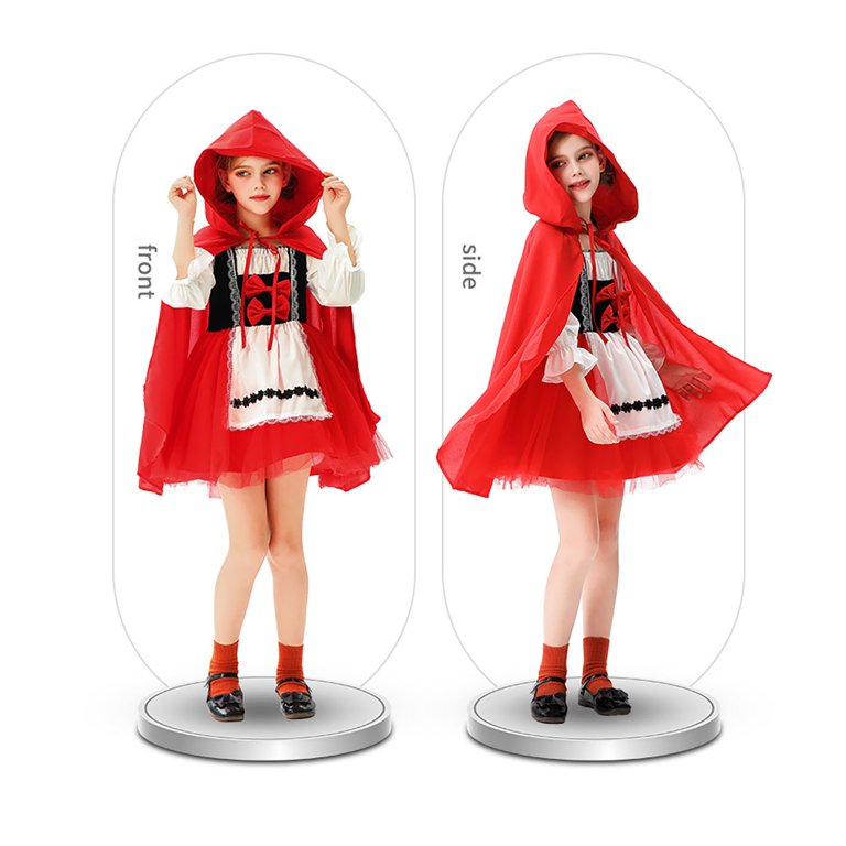 red hood dress Red Crystalized Hooded Dress 2XL / Red / Viscose