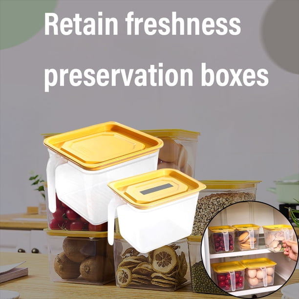 Ganfancp Frigorífico Doméstico Caja de Almacenamiento de Cocina Caja Sellada de Conservación de Alimentos Frescos de Frutas Liquidación 1X Organizador