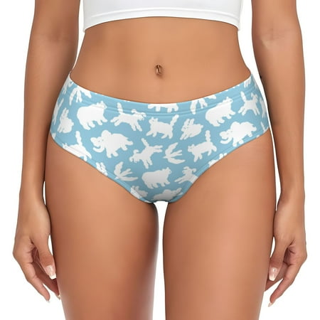 Womens Underwear - cute animals AA No Show Seamless Underwear for Women  Soft Stretch Womens Panties  Hipster Ladies Panties Bikini Underwear Briefs