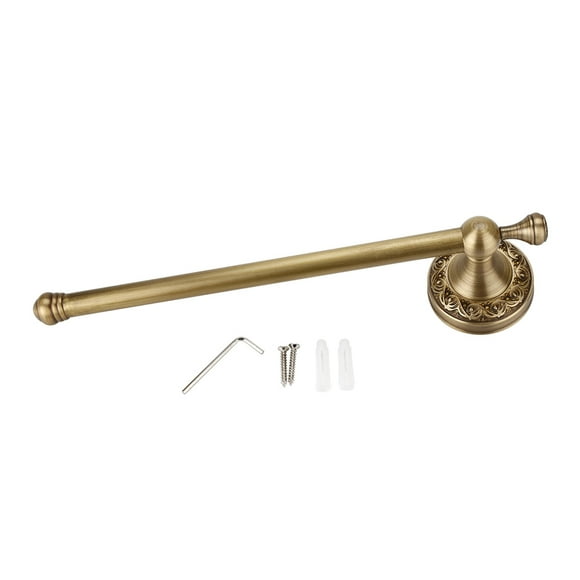 Poteau porte-serviettes - Poteau porte-serviettes de salle de bain en laiton antique Poteau unique pour cintres, étagère murale pour ranger les serviettes, les rouleaux de papier et les vêtements