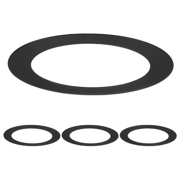 Uxcell 4-Pack Goof Rings for 3" Recessed Lights, 3.4" ID 4.7" OD Durable Steel Trim Ring Flush Mount Black