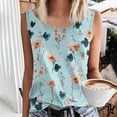 thumbnail image 2 of Women's Tank Tops Summer Casual Crew Neck Floral Print Sleeveless Plus Size Shirts Loose Tunic Tops S-5xl (5XL, Multicolor), 2 of 4