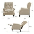 thumbnail image 3 of Jocisland Wingback Recliner Chair for Living Room,High Back and Thick Armrest,Fabric Light Beige, 3 of 11