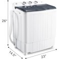 thumbnail image 7 of Portable Washing Machine 17.6Lbs Capacity Washer&Dryer Combo 2 In 1 Mini Compact Twin Tub Laundry Washer(11Lbs) & Spinner(6.6Lbs) with Gravity Drain Pump for Apartment,Dorms,RV Camping(grey+white), 7 of 7