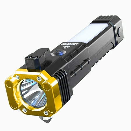 

ODPD Multi Functional Outdoor Auto Repair Work Lamp Emergency Window Breaking Escape Vehicle Mounted Strong Light Flashlight with Safety Hammer