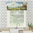 thumbnail image 3 of Farmhouse Kitchen Curtain Valances Farm Cow Windmill Barn Wood Animal Window Treatment for Living Room Bedroom Bathroom 54 by 18 in, 1 Panel, 3 of 6