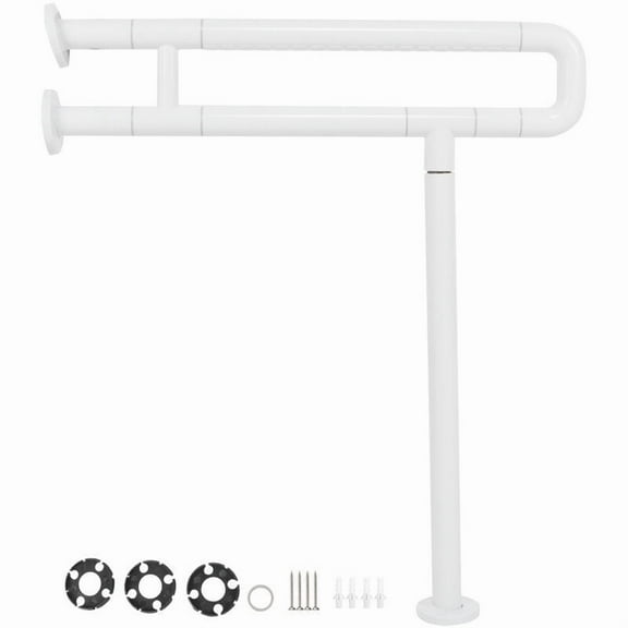 Foldable 70cm Toilet Safety Rail, Stainless Steel Support Bar for Elderly Pregnant, Compatible with Standard Toilets