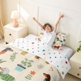 thumbnail image 3 of Homewish Kawaii Dachshund Animal Twin Duvet Cover,Daisy Floral Potted Cactus Twin Bedding,Cream,Polkadot Reversible,2 Pieces,1 Duvet Cover and 1 Pillowcase, 3 of 6