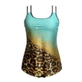 thumbnail image 3 of Aayomet Womens Swimsuits Conservative Tankini Plus Size Swimsuit Split Bikini (Green, XXL), 3 of 4