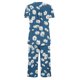 thumbnail image 3 of Conjunto de Pijama de las Mujeres Suelto Impreso Cuello Redondo Botón Hasta Capris, Dos Piezas Conjunto de Pantalones Cortos para Casual Y Sueño, 3 of 5