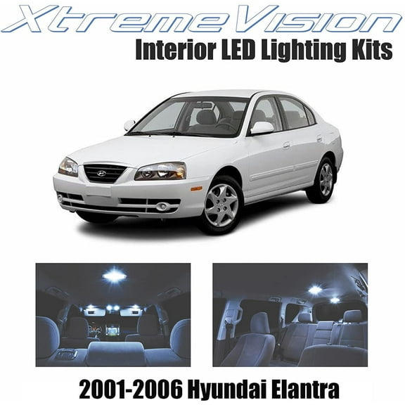 Xtremevision Interior LED for Hyundai Elantra 2001-2006 3 Pieces Cool White Interior LED Kit   Installation Tool