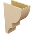thumbnail image 5 of 8"W x 16"D x 24"H Classic Ridgewood Rough Cedar Woodgrain TimberThane Corbel, Primed Tan, 5 of 6