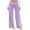 Purple, variant on Tqyyweavej Womens Foldover Yoga Pants Low Rise Solid Color Straight Leg Trousers Loose Wide Leg Lounge Pants for Running S-2XL
