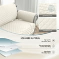 thumbnail image 4 of Eurhowing Waterproof Sofa Slipcover, Reversible Non-Slip Quilted Couch Cover, Washable Stretch Furniture Protector for Kids Pets (Ivory White, Loveseat), 4 of 9