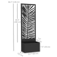 thumbnail image 3 of Outsunny Raised Garden Bed with Outdoor Privacy Screen, Wall-Mounted, Black, 3 of 9