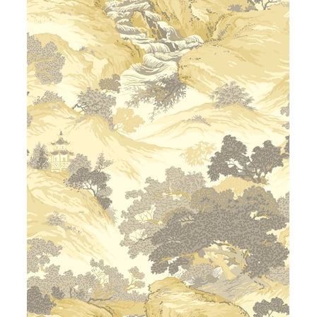 Crown Ordos Yellow Eastern Toile Wallpaper