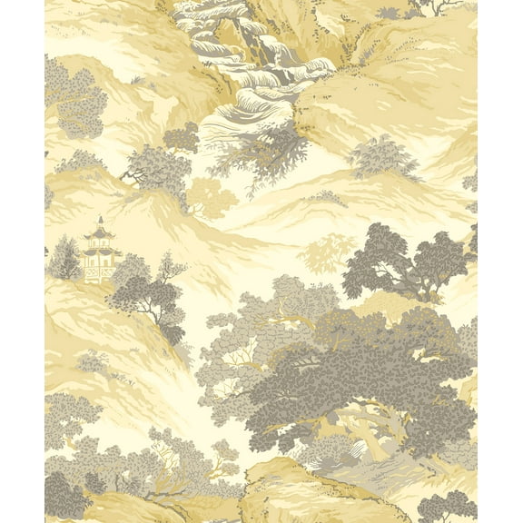 Crown Ordos Yellow Eastern Toile Wallpaper